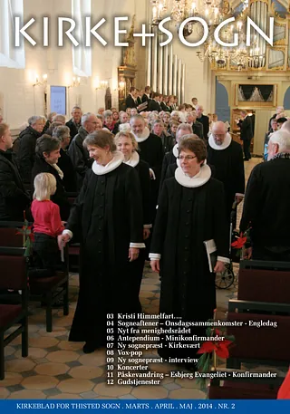 Billede af forsiden på kirkebladet