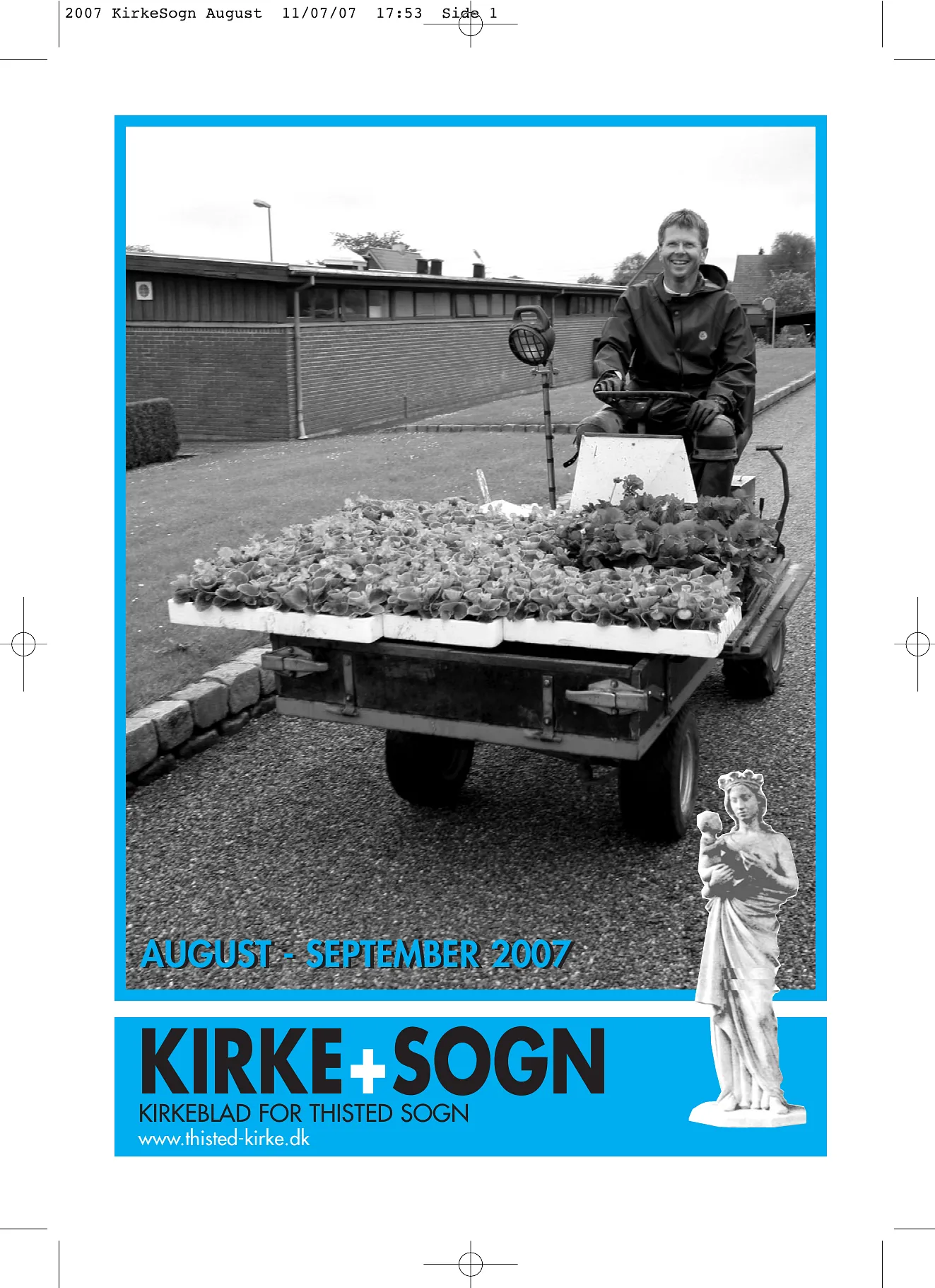 Billede af forsiden på kirkebladet