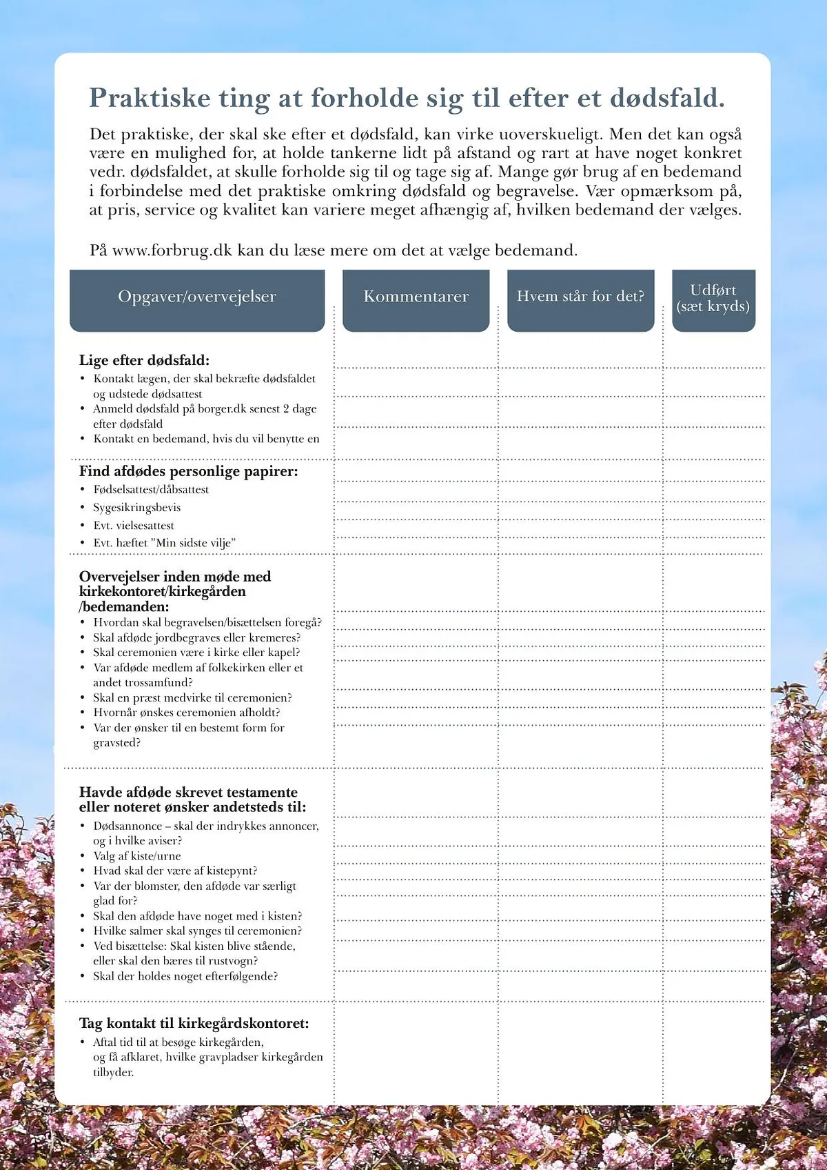 Billede fra Thisted Kirkegårds brochure