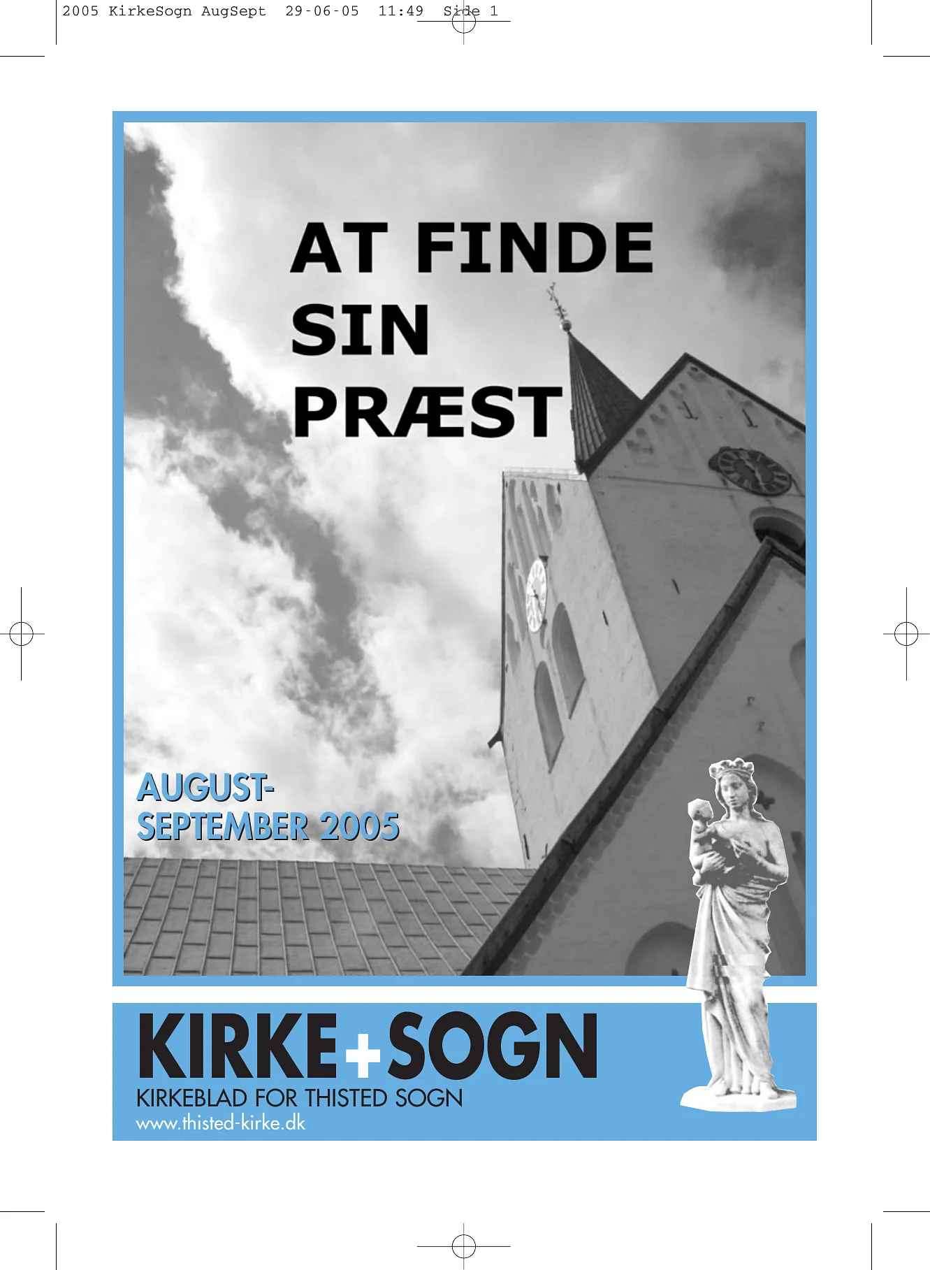 Billede af forsiden på kirkebladet
