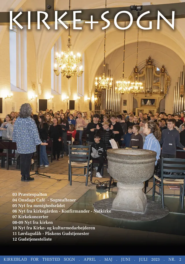 Billede af forsiden på kirkebladet
